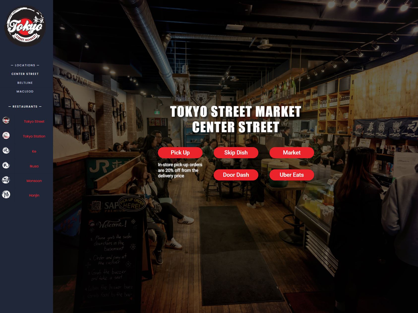 Tokyo Street Market - Business Website